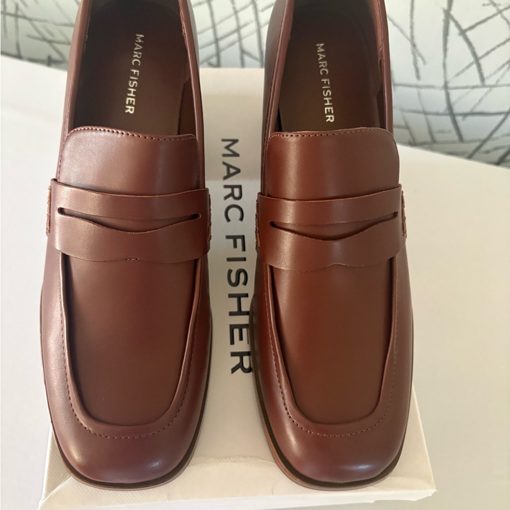 Marc Fisher Women’s Tan Slip-On Loafers - Picture 7 of 8